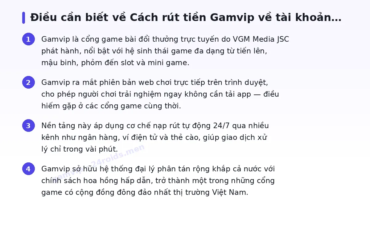 Những điều cần biết về gamvip