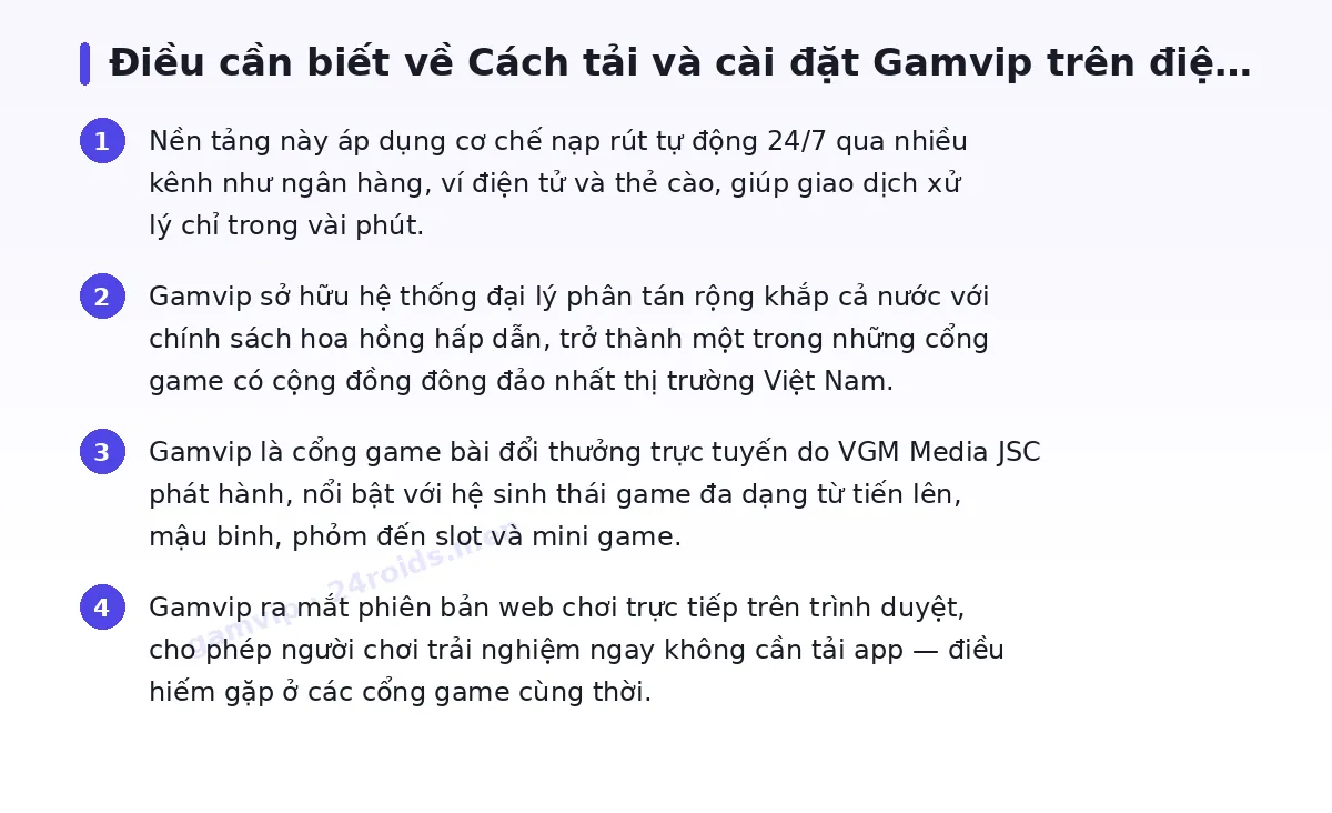 Những điều cần biết về gamvip