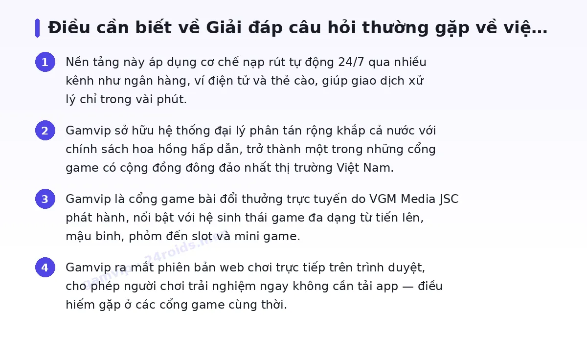 Những điều cần biết về gamvip
