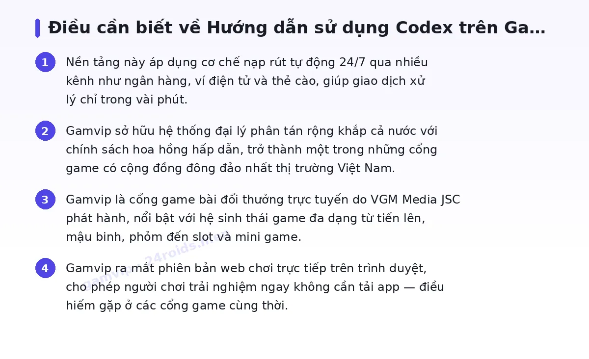 Những điều cần biết về gamvip