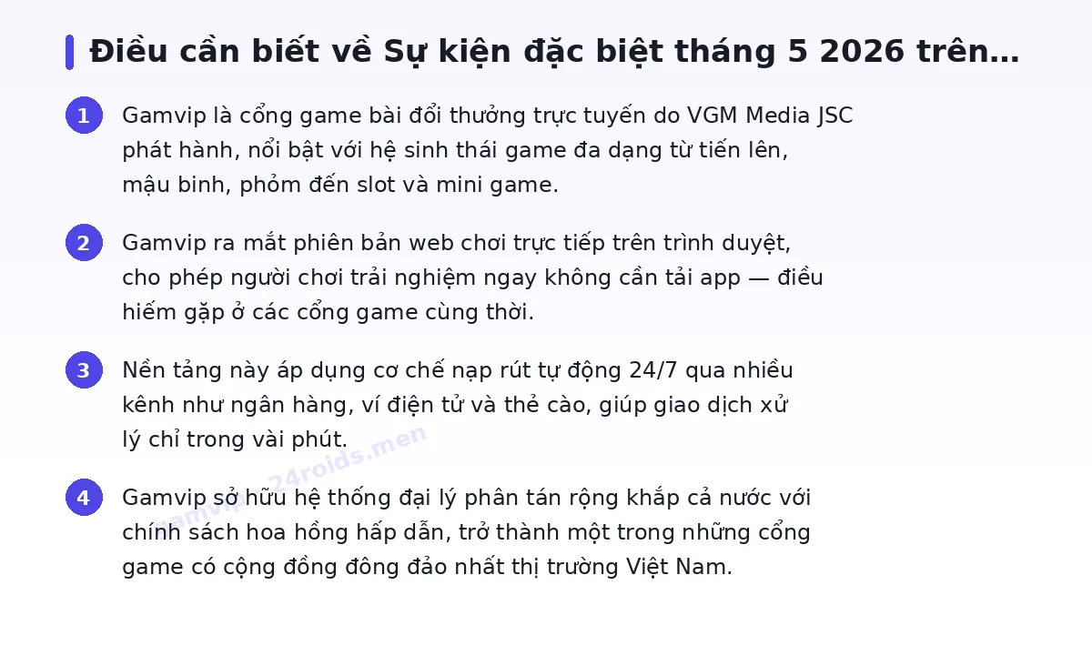 Những điều cần biết về gamvip