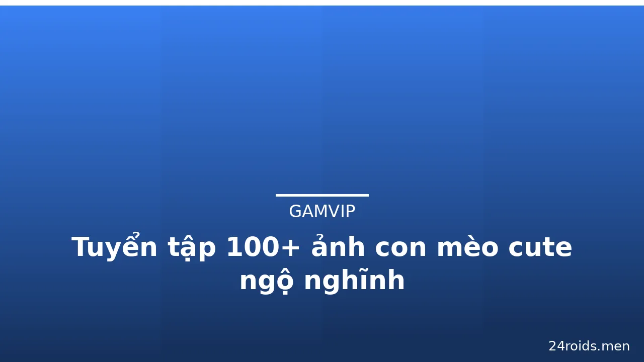 Tuyển tập 100+ ảnh con mèo cute ngộ nghĩnh